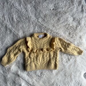 Zara Kids Yellow Cable Knit Sweater